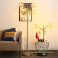 Gold color nordic floor lamp metal glass standing lamp led floor lamp lighting